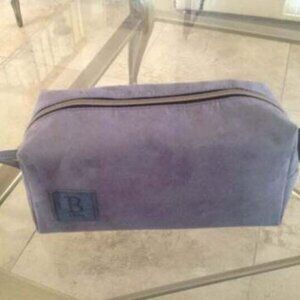 Beekman 1802 Gray Faux Suede Toiletry / Travel Bag - Brand New